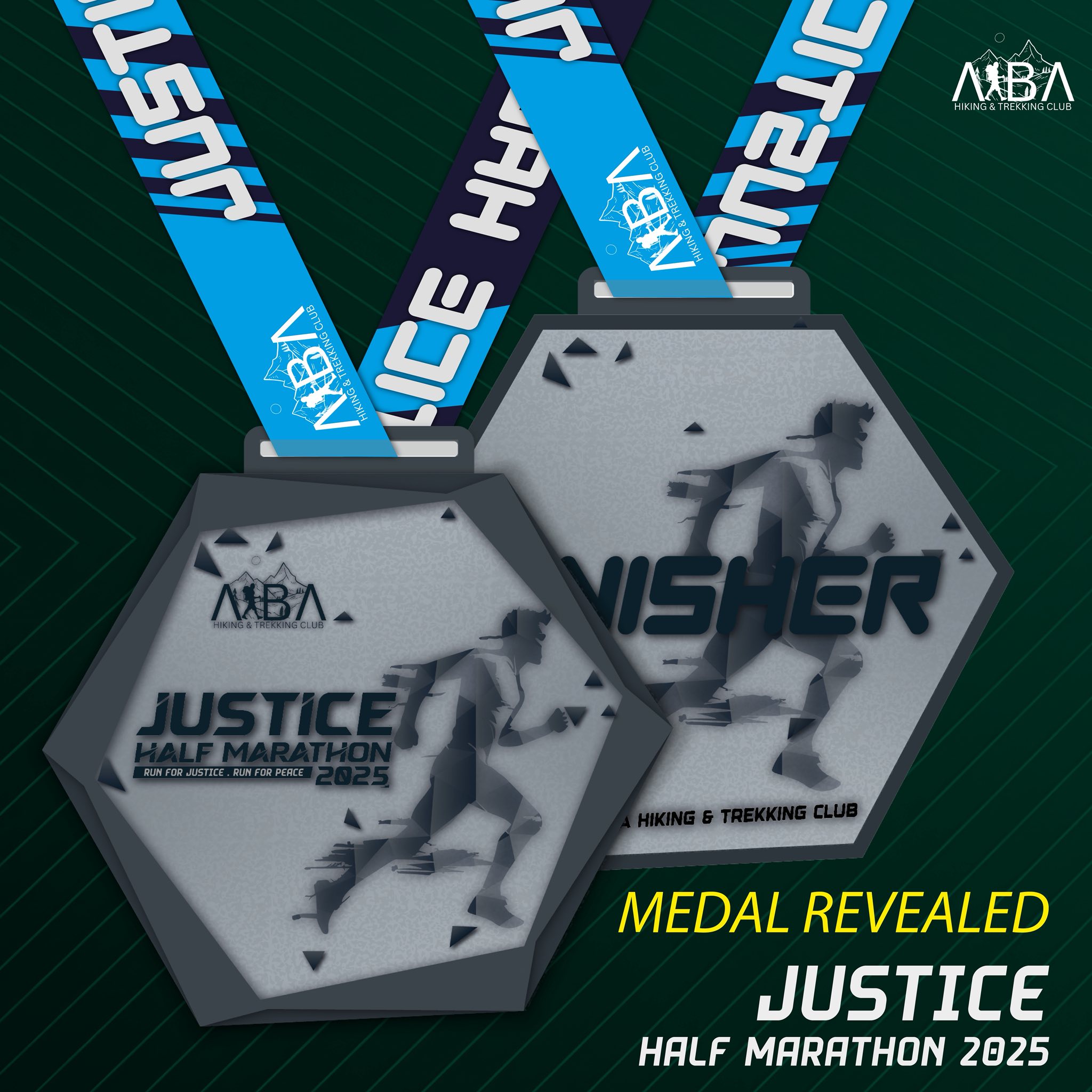 Black Ash Medal for 10 KM Long Run and 1 KM Kids Fun Run
